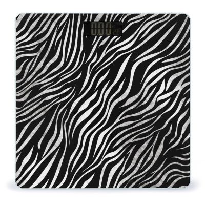 Zebra Print Bathroom Scale for Body Weight with High Precision Large LCD Backlight Display Digital Weighing Scale with BMI Capacity Up to 180kg