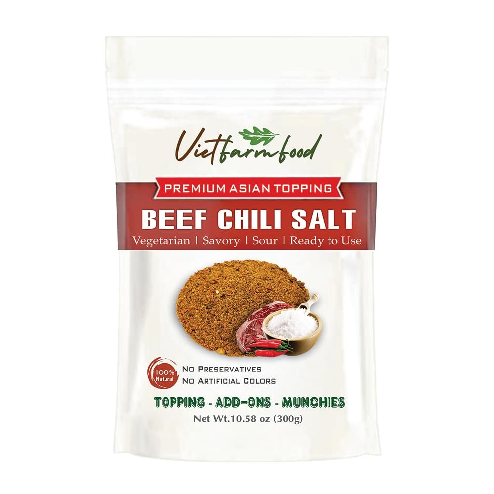 BEEF CHILI SALT VIETFARMFOOD: Savory & Spicy Ready to Enjoy, Great for Toppings, Snacking or Gifting