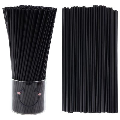 250pcs Plastic Straws Disposable, 10.3 Inches Drinking Straws, Extra Long Straws for 30oz Tumblers, Protein Shakers, Milkshakes & Iced Coffee, Black