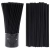 250pcs Plastic Straws Disposable, 10.3 Inches Drinking Straws, Extra Long Straws for 30oz Tumblers, Protein Shakers, Milkshakes & Iced Coffee, Black view 1