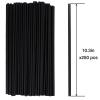 250pcs Plastic Straws Disposable, 10.3 Inches Drinking Straws, Extra Long Straws for 30oz Tumblers, Protein Shakers, Milkshakes & Iced Coffee, Black view 3