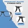 Replacement Nose Pads Nose Pieces for Oakley Bat Flip OX8183 Plazlink OX8061, Upgrade Anti-Slip Silicone Pads Enhanced Comfort & Grip - Gray Euro Fit view 3
