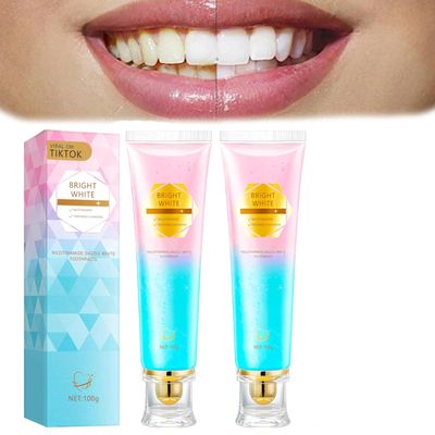 2026 New Niacinamide Whitening Toothpaste, for Sensitive Teeth, Removes Stains, Adult Use, Strong, Smile, Protects Enamel, Fluoride-Free Formula, Gentle Peppermint Flavor (2)