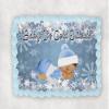 10" by 8" Baby It's Cold Outside Blue Snow Baby Shower Themed Edible Image Cake Topper, Frosting Sheet Decoration Sticker Decal view 1