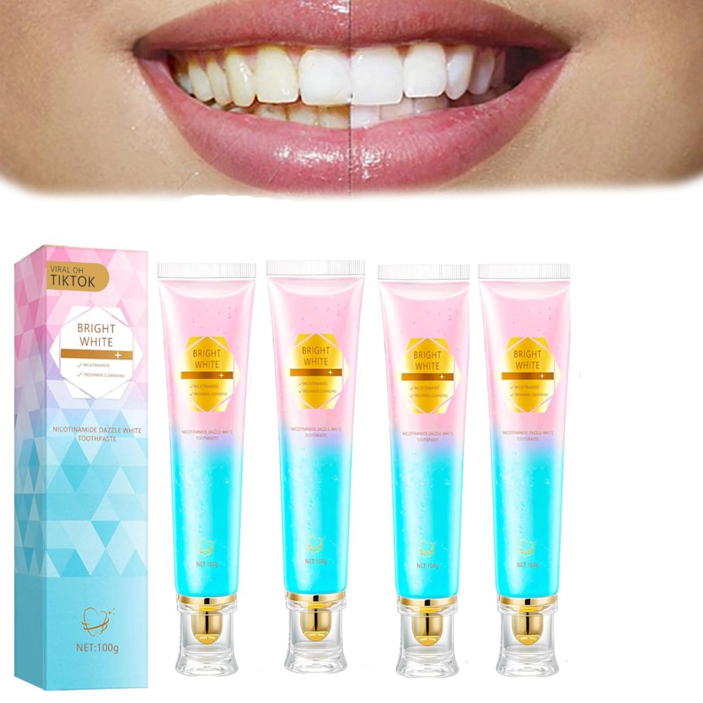 2026 New Niacinamide Whitening Toothpaste, for Sensitive Teeth, Removes Stains, Adult Use, Strong, Smile, Protects Enamel, Fluoride-Free Formula, Gentle Peppermint Flavor (4)