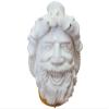 Meerschaum Online Block Meerschaum Dionysos Pipe, Hand-Carved Classical God Portrait with Vine and Grapeleaf Relief, 100% Natural White Meerschaum, 180mm Length view 3