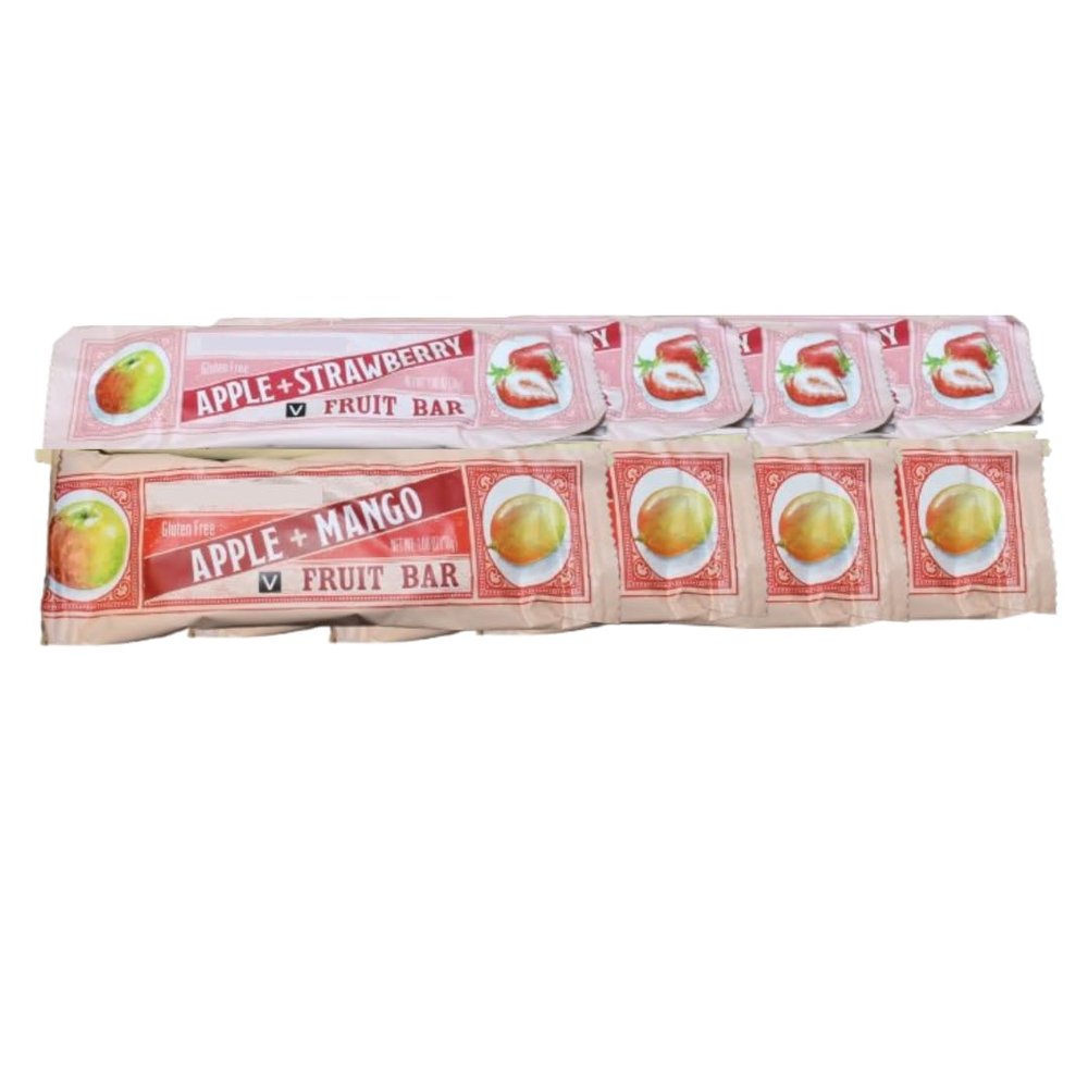 Apple Strawberry & Apple Mango Fruit Bars 1.06 oz (30g), Gluten Free, 4 of Each Flavor (8 count - 4 of each Apple Strawberry/Apple Mango)