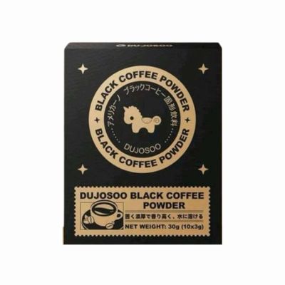 DUJOSOO Black Coffee Powder Premium Instant Arabica Rich Aroma 10 Sachets (1, 30g)
