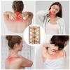 WATIIFUFU Portable Wooden Dual Row Back Massager Manual Handheld Muscle Relaxation Tool for Home Office Travel with Natural Wood Construction for Safe Trigger Point Therapy view 3