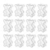 Healvian 12pcs Transparent Bear Candy Boxes with Lids Cute Party Favor Containers for Wedding Birthday Festival Candy Storage and Packaging view 1