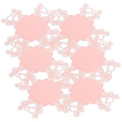 WATIIFUFU 50pcs Pink Heart Rose Truffle Cups Paperboard Chocolate Wrappers for Candy Packaging Wedding Party Favor Supplies