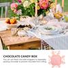 WATIIFUFU 50pcs Pink Heart Rose Truffle Cups Paperboard Chocolate Wrappers for Candy Packaging Wedding Party Favor Supplies view 3
