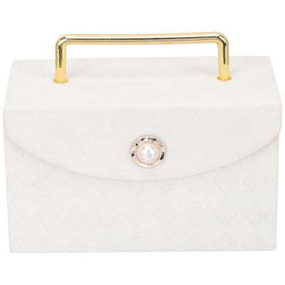 Mikinona Magnetic Clamshell Wedding Box Small Present Case with Sturdy Concealed Closure for Party Favors and Candy Storage Reusable Packaging Box with Handle