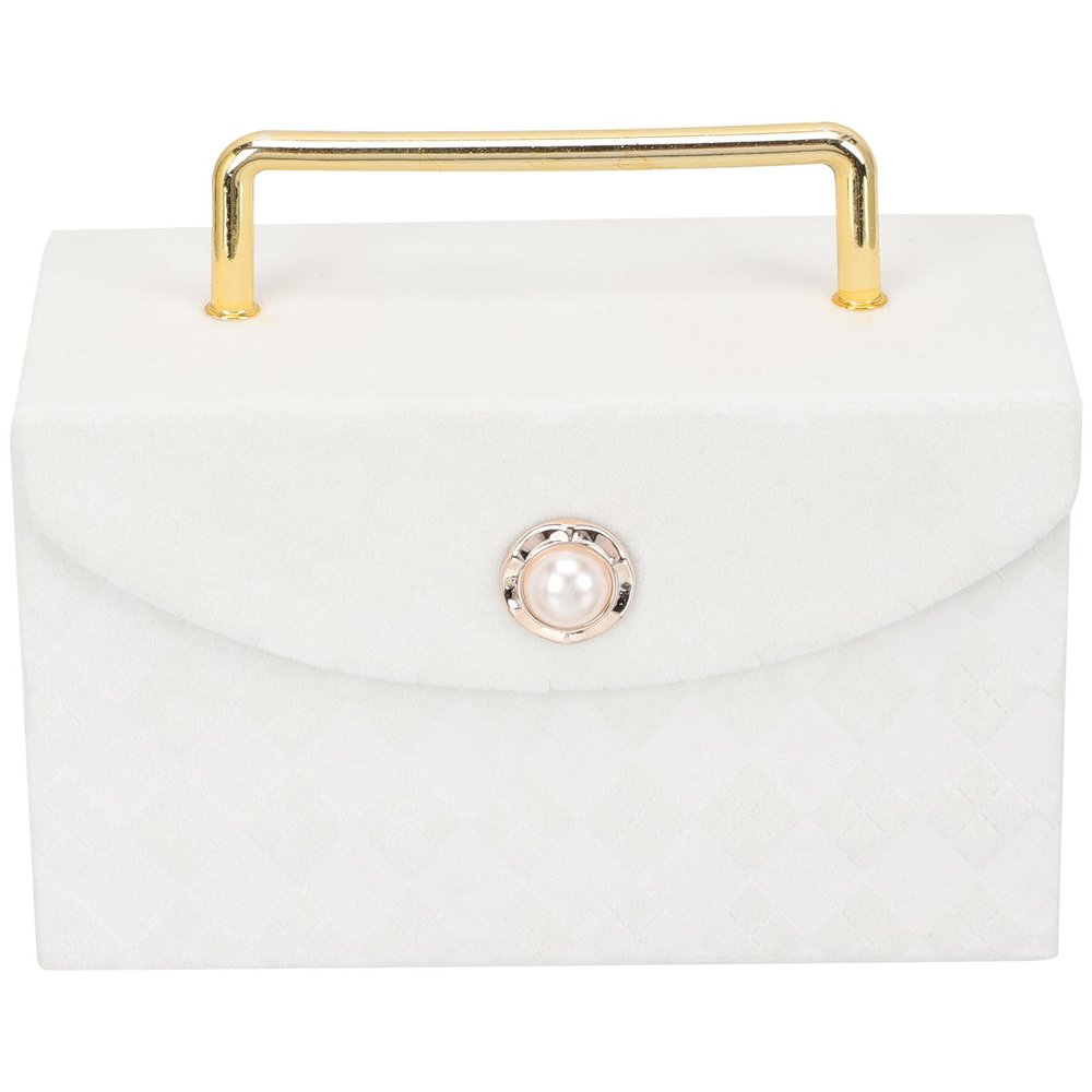 Mikinona Magnetic Clamshell Wedding Box Small Present Case with Sturdy Concealed Closure for Party Favors and Candy Storage Reusable Packaging Box with Handle