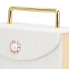 Mikinona Magnetic Clamshell Wedding Box Small Present Case with Sturdy Concealed Closure for Party Favors and Candy Storage Reusable Packaging Box with Handle view 3