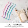 DRESSOOS 4Pcs Dual-Head Tapered Manual Toothbrushes for Travel Home Oral Cleaning Brushes with Interdental Gap Cleaner Wear-Resistant Design for Reach Areas Comfortable Grip view 3
