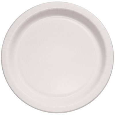 100 Pack Paper Round Plates, 9 Inch