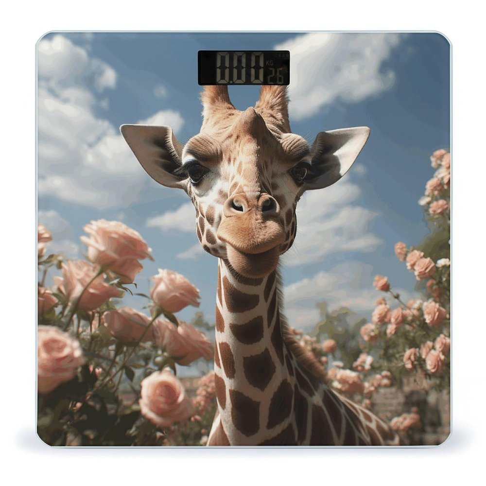 Beautiful Giraffe Scale for Body Weight Digital Bathroom Scale Precision Smart Weighing Scales with Clear LED Display Accurate High Precision Scales Weighing Machine