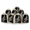 FekiLoot Black And White Musical Notes Drawstring Gift Bags Wrapping Storage Bags for Candy Goodie Holiday Party Favors 8PCS view 1