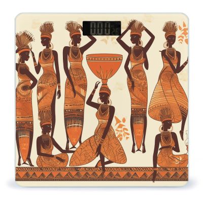 African Tribal Woman Scale for Body Weight Digital Bathroom Scale Precision Smart Weighing Scales with Clear LED Display Accurate High Precision Scales Weighing Machine