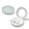 4 Pieces Flip Top Contact Lens Case Applicator Remover Tool Kit, Eye Contact Case with Mirror & Solution Bottle, Cosmetic Lens Holder Storage Container for Travel Home Office (Green) view 1
