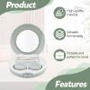 4 Pieces Flip Top Contact Lens Case Applicator Remover Tool Kit, Eye Contact Case with Mirror & Solution Bottle, Cosmetic Lens Holder Storage Container for Travel Home Office (Green) view 3