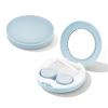 4 Pieces Flip Top Contact Lens Case Applicator Remover Tool Kit, Eye Contact Case with Mirror & Solution Bottle, Cosmetic Lens Holder Storage Container for Travel Home Office (Blue) view 1