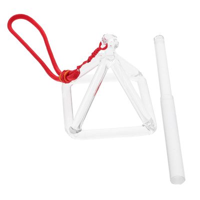COOLHIYA Quartz Pyramid Healing Ornament with Mallet Sound Therapy Tool for Meditation Yoga Relaxation Home Decoration Versatile Pyramid for Mindfulness and Wellness