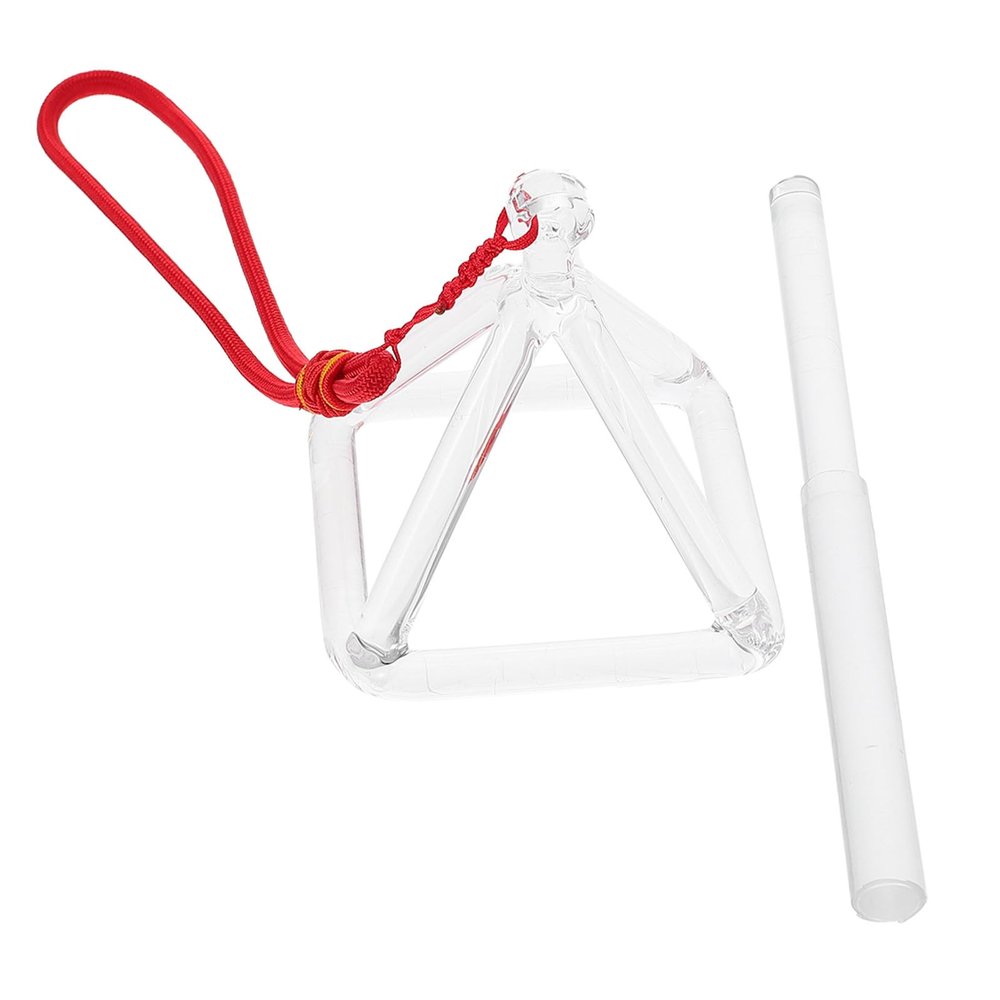 COOLHIYA Quartz Pyramid Healing Ornament with Mallet Sound Therapy Tool for Meditation Yoga Relaxation Home Decoration Versatile Pyramid for Mindfulness and Wellness