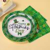 Cheery Land St Patricks Day Plates and Napkins Sets - Green St Patricks Day Disposable Plates for Party Supplies - Serves 25 - For Saint Day Party Decorations view 4