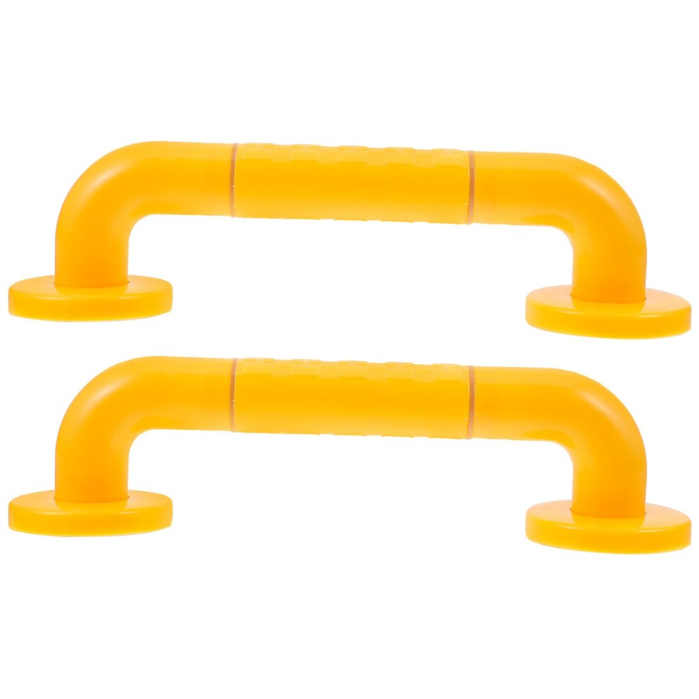 COOLHIYA 2pcs Non-Slip Bathroom Grab Bars with Luminous Circles Safety Shower Handles for Seniors Slip-Resistant Bath Rail Easy Install Enhanced Visibility for Fall Prevention