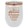 DesiDD Orthodontic Assistant Appreciation Gifts - You're an Awesome Dental Assistant Staff Employee Boss Manager - Insulated Wine Tumbler for Men & Women - 12oz Rose Gold Engraved Cup view 1