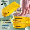 1Pcs Yellow Air Cushion Height Increase Insoles Breathable Sweat Insole Shock Absorbing Insole for Sports Shoes((3.5cm) EU41-42(260mm)) view 2