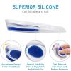 1 Pair Soft Silicone Gel Insoles for Foot Cushion Foot Half Heel Insole Shoes Pads Height Increase(Red,L(11 * 5.5 * 1.7cm)) view 3