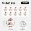 100PCS Class of 2026 Graduation Stickers, Clear Gold Foil Seal Labels for Graduation Invitations, Envelopes, Party Favors, Graduation Announcements, 1.6 Inch (Rose Gold) view 2