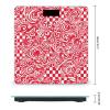 Red White Scale for Body Weight Anti-Slip Sturdy Tempered Glass Weighing Machine Highly Digital Accurate Bright LCD Bathroom Scale for Household Gift view 2