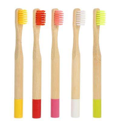 NULYLU 5Pcs Wooden Toothbrush Soft Charcoal Bristles Safe Manual Teeth Brush for Eco-Friendly Oral Hygiene Assorted Colors Random Color