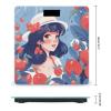 Girl and Red Berries Scale for Body Weight Anti-Slip Sturdy Tempered Glass Weighing Machine Highly Digital Accurate Bright LCD Bathroom Scale for Household Gift view 2