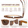 OPTOFENDY Bifocal Sunglasses for Women Men, Square Outdoor Reading Sunglasses with Spring Hinge, UV400 Protection Sun Readers, Tortoise 2.5 view 4