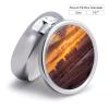 Las Vegas Sunset Round Pill Box 3 Compartment Small Pill Box Round Portable Pill Case to Hold Vitamins Medication Fish Oil and Supplements Travel Purse Pocket Gift view 2