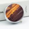 Las Vegas Sunset Round Pill Box 3 Compartment Small Pill Box Round Portable Pill Case to Hold Vitamins Medication Fish Oil and Supplements Travel Purse Pocket Gift view 4