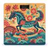 Painted Horse Scale for Body Weight Anti-Slip Sturdy Tempered Glass Weighing Machine Highly Digital Accurate Bright LCD Bathroom Scale for Household Gift view 1