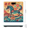 Painted Horse Scale for Body Weight Anti-Slip Sturdy Tempered Glass Weighing Machine Highly Digital Accurate Bright LCD Bathroom Scale for Household Gift view 2