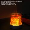 300ml Flame Aromatherapy Humidifier, Essential Oil Diffuser with Starry Night Light, Ultrasonic Diffuser for Bedroom Office, Auto Shut Off and Timer Function, Dark Grey ABS D view 2