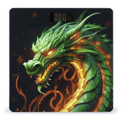 Chinese Dragon Scale for Body Weight Anti-Slip Sturdy Tempered Glass Weighing Machine Highly Digital Accurate Bright LCD Bathroom Scale for Household Gift
