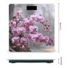 Pink Orchid Scale for Body Weight Anti-Slip Sturdy Tempered Glass Weighing Machine Highly Digital Accurate Bright LCD Bathroom Scale for Household Gift view 2