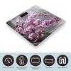 Pink Orchid Scale for Body Weight Anti-Slip Sturdy Tempered Glass Weighing Machine Highly Digital Accurate Bright LCD Bathroom Scale for Household Gift view 3