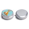 Funny Cartoon Kangaroo Zoo Round Pill Box 3 Compartment Small Pill Box Round Portable Pill Case to Hold Vitamins Medication Fish Oil and Supplements Travel Purse Pocket Gift view 3
