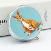 Funny Cartoon Kangaroo Zoo Round Pill Box 3 Compartment Small Pill Box Round Portable Pill Case to Hold Vitamins Medication Fish Oil and Supplements Travel Purse Pocket Gift view 4