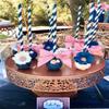 100 Pack Premium Navy Blue Striped Paper Straws, Blue and White Paper Drinking Straws Cake Pops Sticks Stirrer Disposable Biodegradable Straws (6x197mm view 4